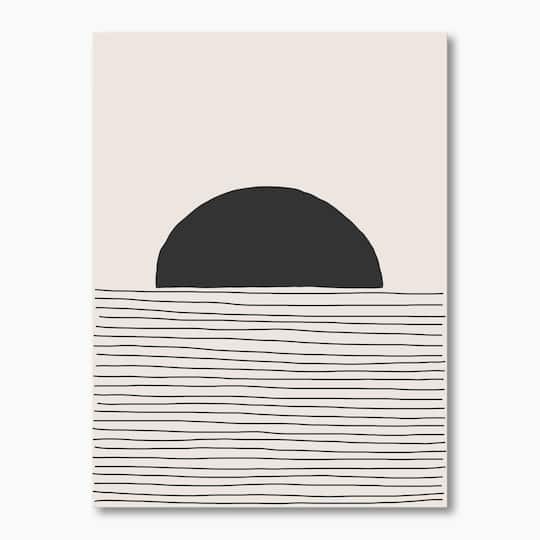 Designart - Minimal Geometric Lines And Circle V